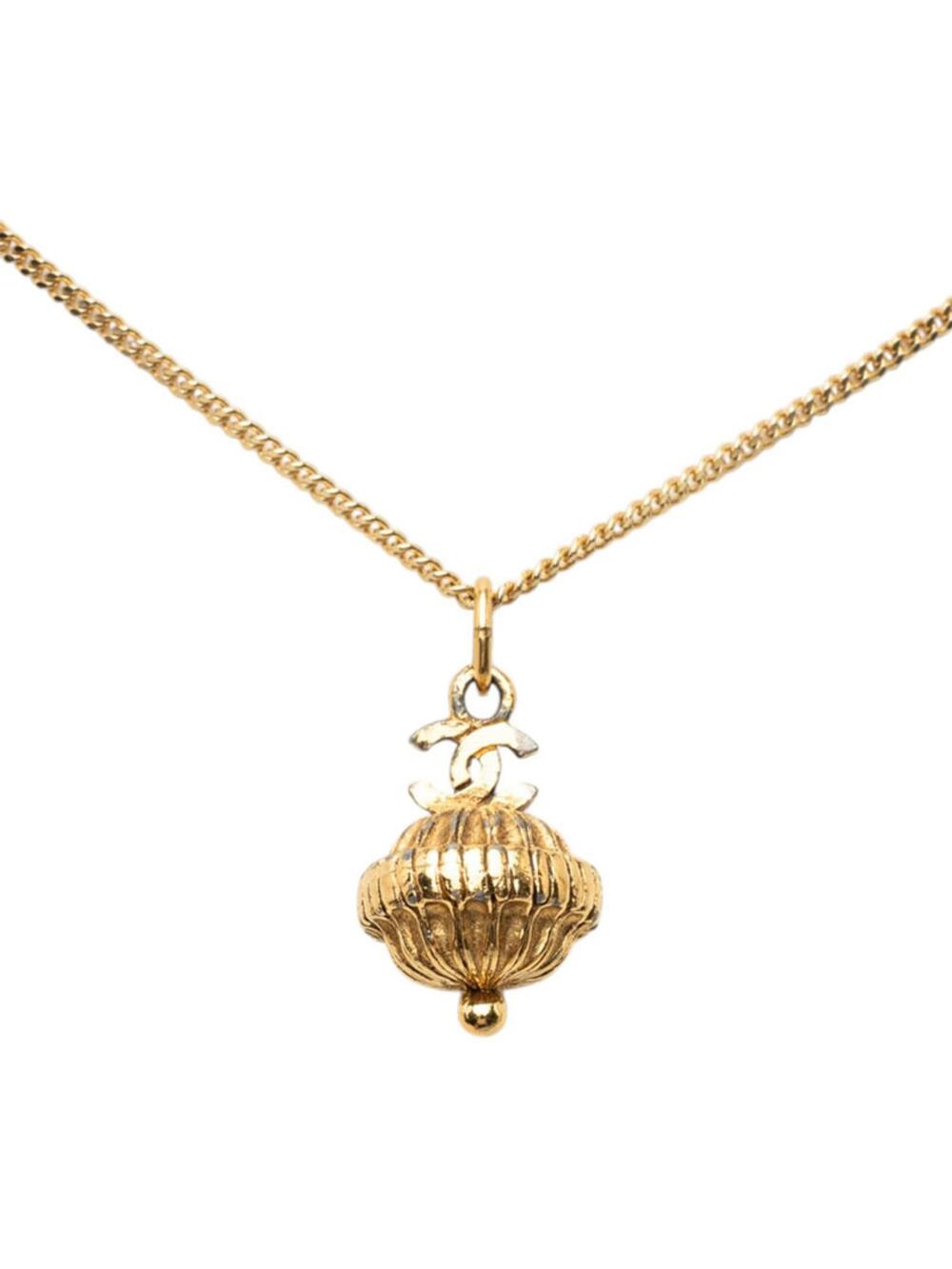 Chanel Cc Logo Chain Pendant Necklace #346594C52B